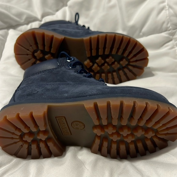 Timberland kids dark blue nubuck premium lace up waterproof boot size 1. - Picture 3 of 4